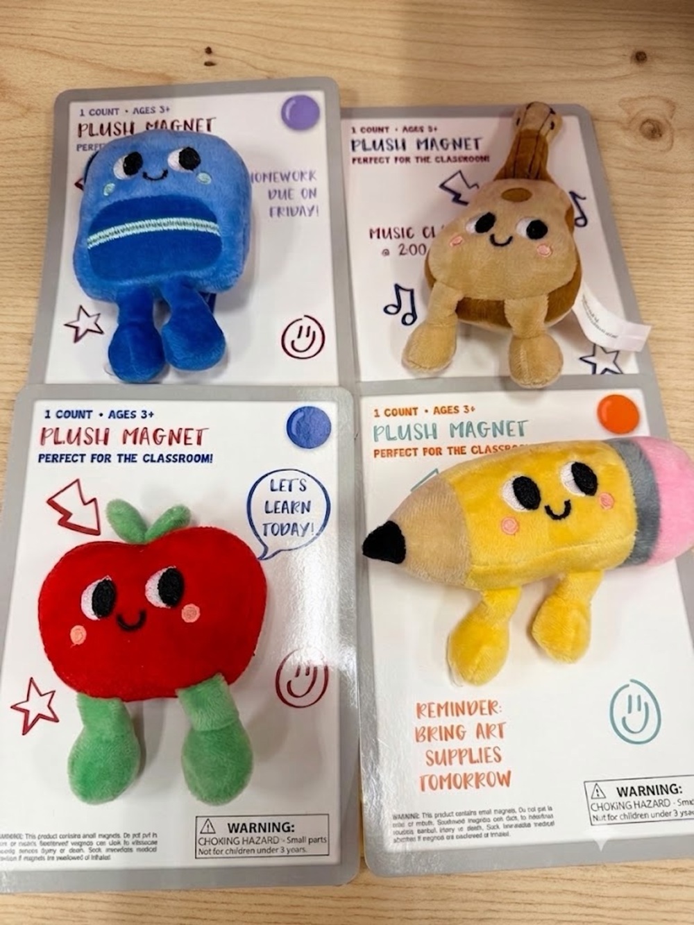 Target Back to School Plush Magnets Classroom Decor - Set of 4